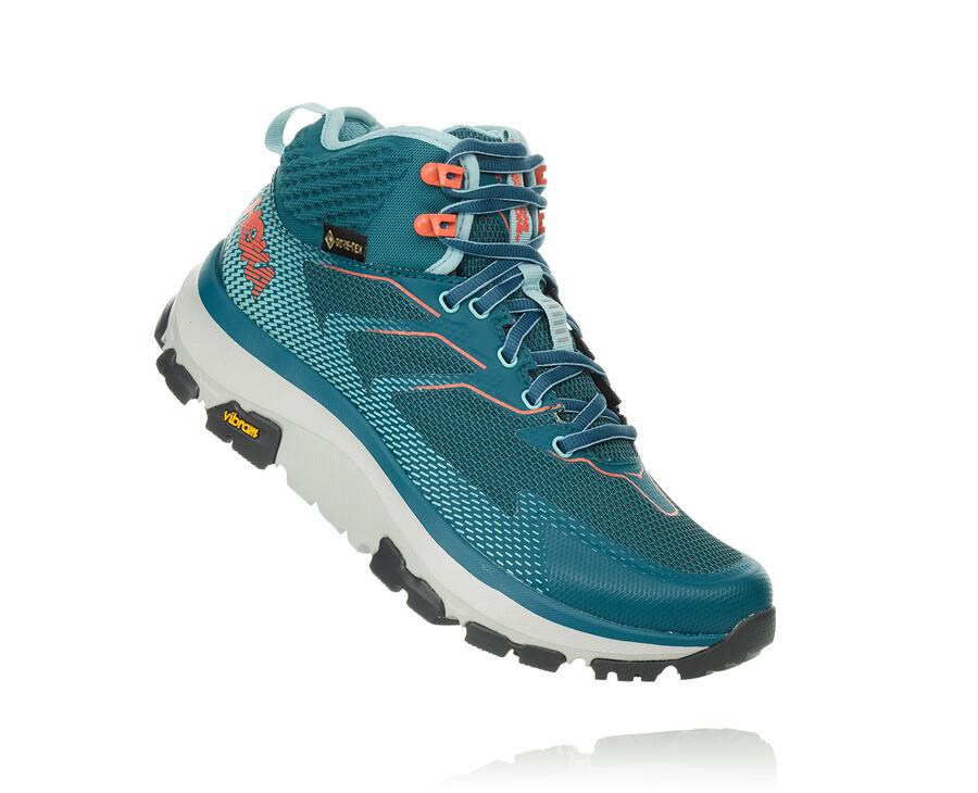 Hiking Boots Womens - Hoka One One Toa GORE-TEX - Turquoise - JXENZAY-03